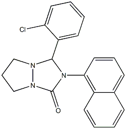 3-(2-chlorophenyl)-2-(1-naphthyl)tetrahydro-1H,5H-pyrazolo[1,2-a][1,2,4]triazol-1-one,,结构式