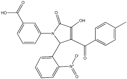  3-[3-hydroxy-5-{2-nitrophenyl}-4-(4-methylbenzoyl)-2-oxo-2,5-dihydro-1H-pyrrol-1-yl]benzoic acid