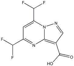 5,7-bis(difluoromethyl)pyrazolo[1,5-a]pyrimidine-3-carboxylic acid 结构式
