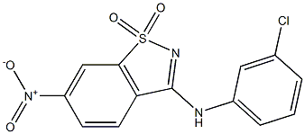3-(3-chloroanilino)-6-nitro-1,2-benzisothiazole 1,1-dioxide,,结构式