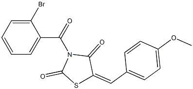 3-(2-bromobenzoyl)-5-(4-methoxybenzylidene)-1,3-thiazolidine-2,4-dione Structure