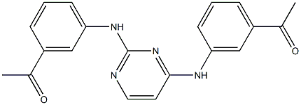 1-(3-{[2-(3-acetylanilino)-4-pyrimidinyl]amino}phenyl)ethanone Struktur