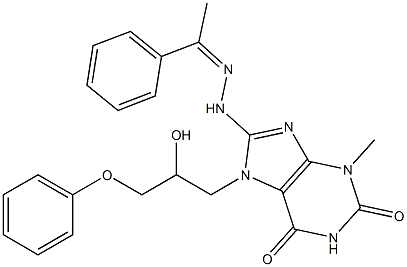 7-(2-hydroxy-3-phenoxypropyl)-3-methyl-8-[2-(1-phenylethylidene)hydrazino]-3,7-dihydro-1H-purine-2,6-dione