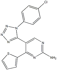 5-[1-(4-chlorophenyl)-1H-tetraazol-5-yl]-4-(2-thienyl)-2-pyrimidinylamine