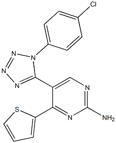 5-[1-(4-chlorophenyl)-1H-tetraazol-5-yl]-4-(2-thienyl)-2-pyrimidinylamine|