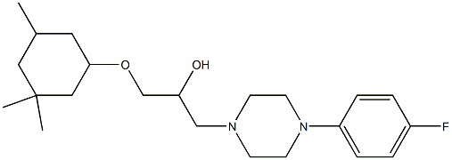 1-[4-(4-fluorophenyl)-1-piperazinyl]-3-[(3,3,5-trimethylcyclohexyl)oxy]-2-propanol Struktur