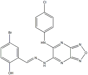 5-bromo-2-hydroxybenzaldehyde [6-(4-chloroanilino)[1,2,5]oxadiazolo[3,4-b]pyrazin-5-yl]hydrazone