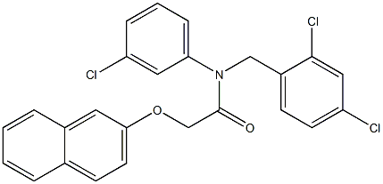 N-(3-chlorophenyl)-N-(2,4-dichlorobenzyl)-2-(2-naphthyloxy)acetamide Struktur