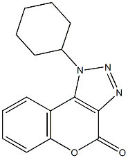 1-cyclohexylchromeno[3,4-d][1,2,3]triazol-4(1H)-one Struktur