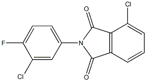 4-chloro-2-(3-chloro-4-fluorophenyl)-1H-isoindole-1,3(2H)-dione,,结构式