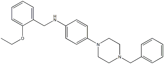 N-[4-(4-benzyl-1-piperazinyl)phenyl]-N-(2-ethoxybenzyl)amine Structure