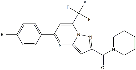 5-(4-bromophenyl)-2-(1-piperidinylcarbonyl)-7-(trifluoromethyl)pyrazolo[1,5-a]pyrimidine Structure