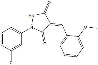  1-(3-chlorophenyl)-4-(2-methoxybenzylidene)-3,5-pyrazolidinedione