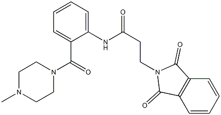 3-(1,3-dioxo-1,3-dihydro-2H-isoindol-2-yl)-N-{2-[(4-methyl-1-piperazinyl)carbonyl]phenyl}propanamide Structure