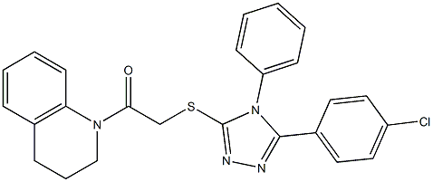 5-(4-chlorophenyl)-4-phenyl-4H-1,2,4-triazol-3-yl 2-(3,4-dihydro-1(2H)-quinolinyl)-2-oxoethyl sulfide