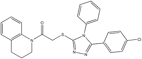  5-(4-chlorophenyl)-4-phenyl-4H-1,2,4-triazol-3-yl 2-(3,4-dihydro-1(2H)-quinolinyl)-2-oxoethyl sulfide