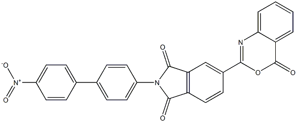 2-{4'-nitro[1,1'-biphenyl]-4-yl}-5-(4-oxo-4H-3,1-benzoxazin-2-yl)-1H-isoindole-1,3(2H)-dione 化学構造式