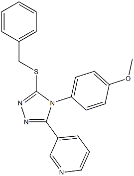4-[3-(benzylsulfanyl)-5-(3-pyridinyl)-4H-1,2,4-triazol-4-yl]phenyl methyl ether Struktur