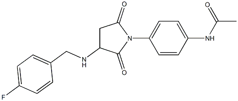 N-(4-{3-[(4-fluorobenzyl)amino]-2,5-dioxo-1-pyrrolidinyl}phenyl)acetamide Structure