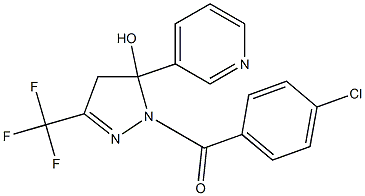 1-(4-chlorobenzoyl)-5-(3-pyridinyl)-3-(trifluoromethyl)-4,5-dihydro-1H-pyrazol-5-ol|
