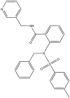 2-{benzyl[(4-methylphenyl)sulfonyl]amino}-N-(3-pyridinylmethyl)benzamide Structure