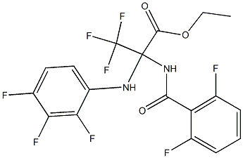 ethyl 2-[(2,6-difluorobenzoyl)amino]-3,3,3-trifluoro-2-(2,3,4-trifluoroanilino)propanoate