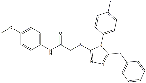 2-{[5-benzyl-4-(4-methylphenyl)-4H-1,2,4-triazol-3-yl]sulfanyl}-N-(4-methoxyphenyl)acetamide Struktur