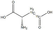 L-Aspartic  acid-3,4-13C2 结构式