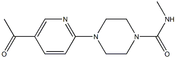 4-(5-acetylpyridin-2-yl)-N-methylpiperazine-1-carboxamide,,结构式