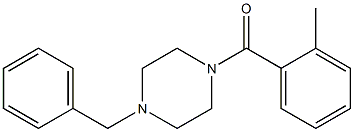 (4-benzyl-1-piperazinyl)(2-methylphenyl)methanone 化学構造式