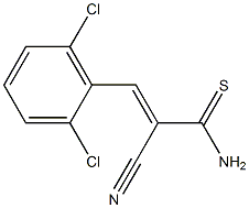 (E)-2-cyano-3-(2,6-dichlorophenyl)-2-propenethioamide|