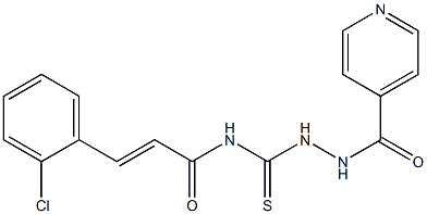 (E)-3-(2-chlorophenyl)-N-[(2-isonicotinoylhydrazino)carbothioyl]-2-propenamide Structure