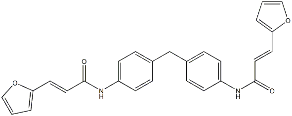 (E)-3-(2-furyl)-N-[4-(4-{[(E)-3-(2-furyl)-2-propenoyl]amino}benzyl)phenyl]-2-propenamide,,结构式