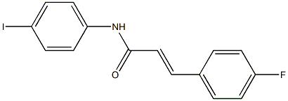 (E)-3-(4-fluorophenyl)-N-(4-iodophenyl)-2-propenamide 化学構造式