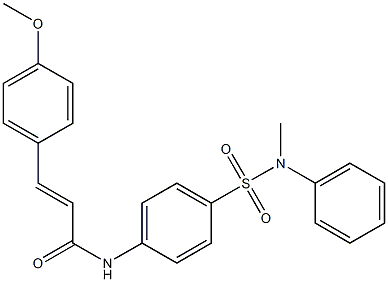 (E)-3-(4-methoxyphenyl)-N-{4-[(methylanilino)sulfonyl]phenyl}-2-propenamide Struktur