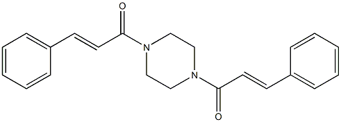 (E)-3-phenyl-1-{4-[(E)-3-phenyl-2-propenoyl]-1-piperazinyl}-2-propen-1-one 化学構造式