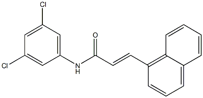 (E)-N-(3,5-dichlorophenyl)-3-(1-naphthyl)-2-propenamide,,结构式