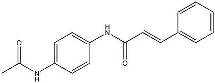 (E)-N-[4-(acetylamino)phenyl]-3-phenyl-2-propenamide 结构式