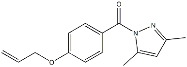 [4-(allyloxy)phenyl](3,5-dimethyl-1H-pyrazol-1-yl)methanone 结构式