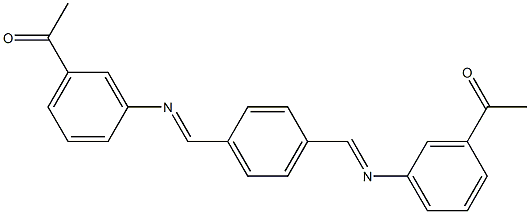 1-(3-{[(E)-(4-{[(3-acetylphenyl)imino]methyl}phenyl)methylidene]amino}phenyl)-1-ethanone 结构式