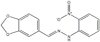 1,3-benzodioxole-5-carbaldehyde N-(2-nitrophenyl)hydrazone,,结构式