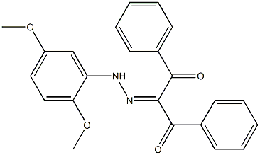 1,3-diphenyl-1,2,3-propanetrione 2-[N-(2,5-dimethoxyphenyl)hydrazone] Structure