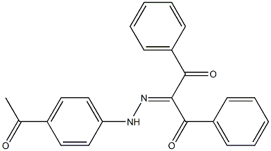 1,3-diphenyl-1,2,3-propanetrione 2-[N-(4-acetylphenyl)hydrazone] 化学構造式