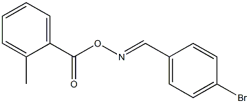 N-[(E)-(4-bromophenyl)methylidene]-N-[(2-methylbenzoyl)oxy]amine,,结构式