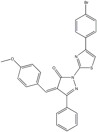 1-[4-(4-bromophenyl)-1,3-thiazol-2-yl]-4-[(Z)-(4-methoxyphenyl)methylidene]-3-phenyl-1H-pyrazol-5-one