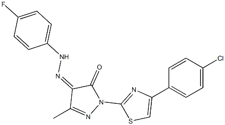 1-[4-(4-chlorophenyl)-1,3-thiazol-2-yl]-3-methyl-1H-pyrazole-4,5-dione 4-[N-(4-fluorophenyl)hydrazone]
