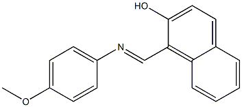 1-{[(4-methoxyphenyl)imino]methyl}-2-naphthol 结构式