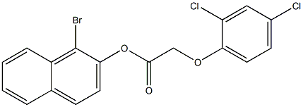 1-bromo-2-naphthyl 2-(2,4-dichlorophenoxy)acetate,,结构式