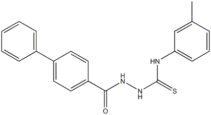 2-([1,1'-biphenyl]-4-ylcarbonyl)-N-(3-methylphenyl)-1-hydrazinecarbothioamide Structure