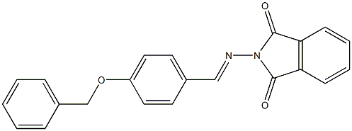 2-({(E)-[4-(benzyloxy)phenyl]methylidene}amino)-1H-isoindole-1,3(2H)-dione,,结构式